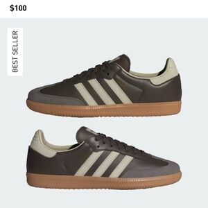 Gently worn Adidas Brown, Cream and gray OG samba